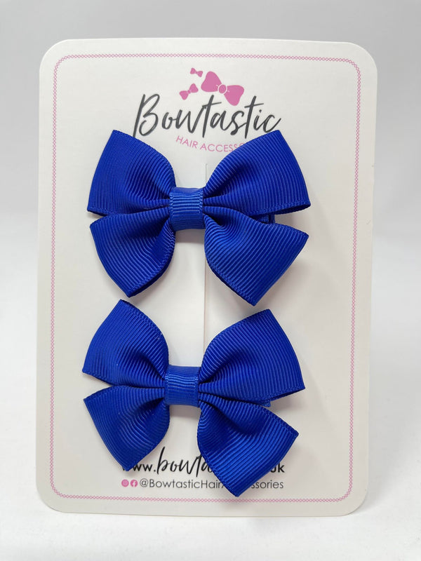 2.5 Inch Butterfly Bows - Cobalt - 2 Pack