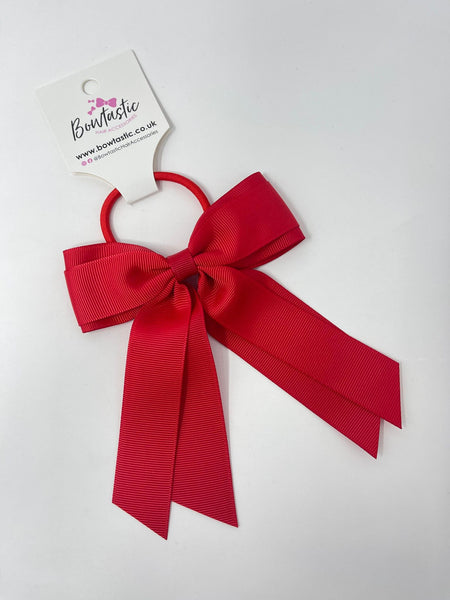 4.5 Inch Tail Bow Bobble - Red