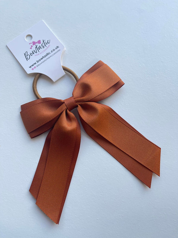 4.5 Inch Tail Bow Bobble - Copper