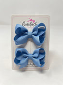 2 Inch Bow - Porcelain Blue - 2 Pack