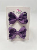 2 Inch Bow - Amethyst - 2 Pack