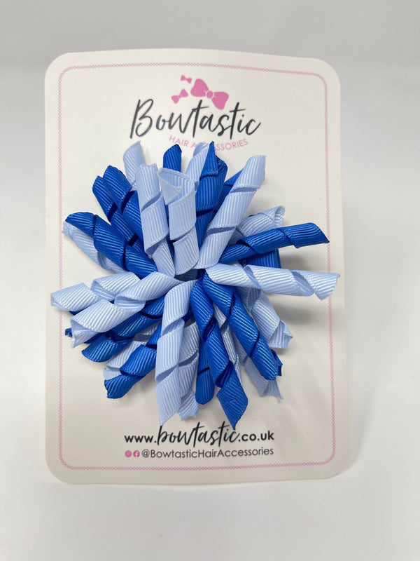 3.5 Inch Corker Bow - Royal Blue & Bluebell