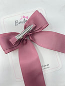 4.5 Inch Tail Bow - Rosy Mauve