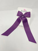 XL 4 Inch Tail Bow - Plum