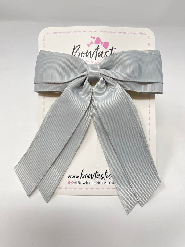 4.5 Inch Tail Bow - Shell Grey