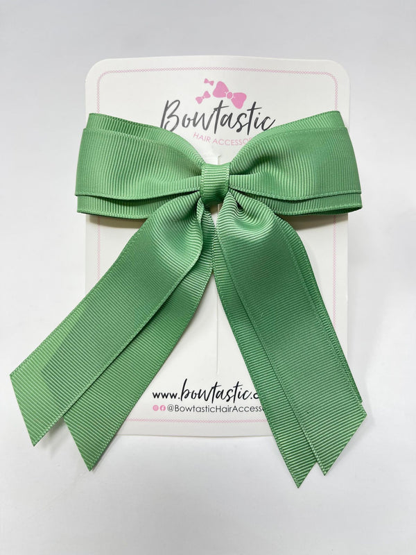 4.5 Inch Tail Bow - Sage Green