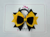 3.5 Inch Stacked Bow Bobble - Black & Yellow Gold