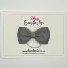 3 Inch Flat Double Bow Thin Elastic - Silver