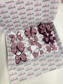 School Surprise Bundle - Clips & Bobbles - Burgundy Gingham - 10 Items