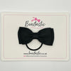 3 Inch Flat Double Bow Thin Elastic - Black