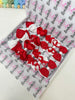 School Bundle - 3 Inch Bows - Clips & Bobbles - Red & White