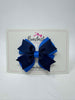 3.5 Inch 2 Layer Bow - Navy & Royal Blue