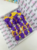 School Bundle - 3 Inch Bows - Clips & Bobbles - Purple & Yellow Gold