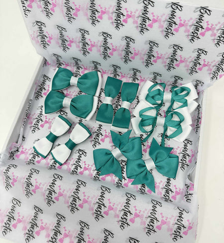 School Bundle - Jade Green & White - 10 Items - Clips