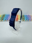 4 Inch Layer Ribbon Alice Band - Navy