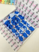 School Bundle - 3 Inch Bows - Clips & Bobbles - Royal Blue & Bluebell