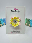 Flower Bow - Baby Maize & Pearl Pink