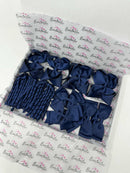 School Bundle - 5 Matching Pairs - Clips & Bobbles - Navy