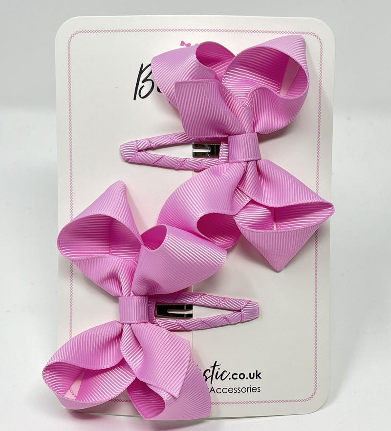 3 Inch Bow Snap Clip - Tulip - 2 Pack