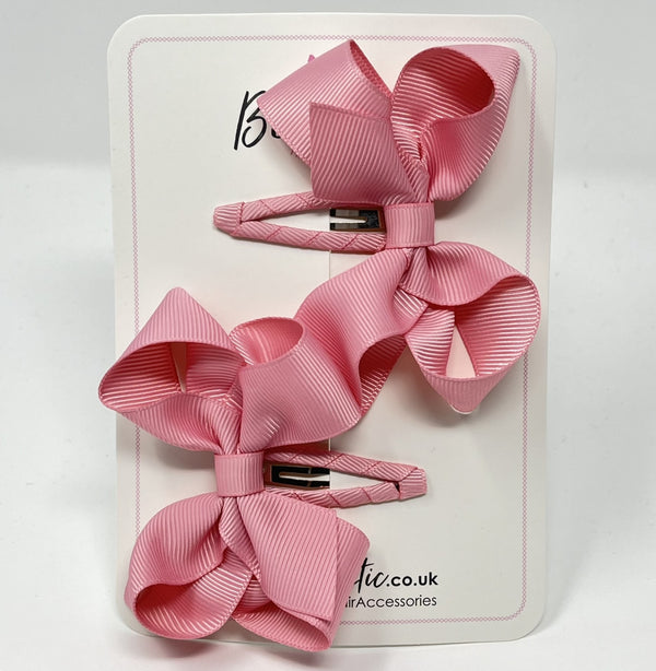 3 Inch Bow Snap Clip - Peony - 2 Pack