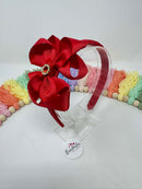4 inch Flower Alice Band - Red