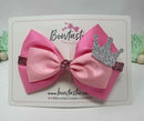 4 Inch Satin Bow - Pink Princess