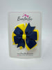 3 Inch Pinwheel Bow - Navy & Daffodil