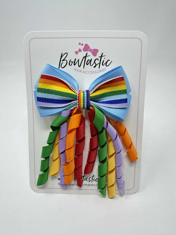 3 Inch Bow Corker - Rainbow Stripe
