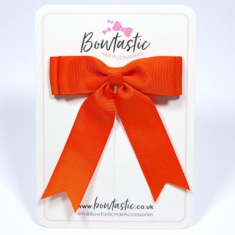 3.5 Inch Tail Bow - Autumn Orange