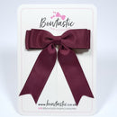 3.5 Inch Tail Bow Thin Elastic - Burgundy
