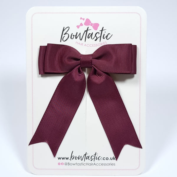 3.5 Inch Tail Bow - Burgundy