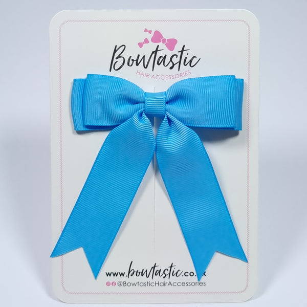 3.5 Inch Tail Bow - Blue Mist