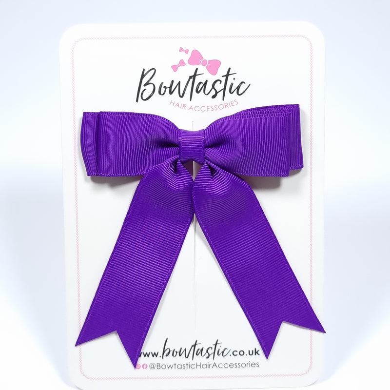 3.5 Inch Tail Bow - Purple