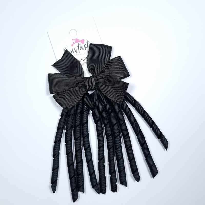 3 Inch Pinwheel Corker Bow - Black