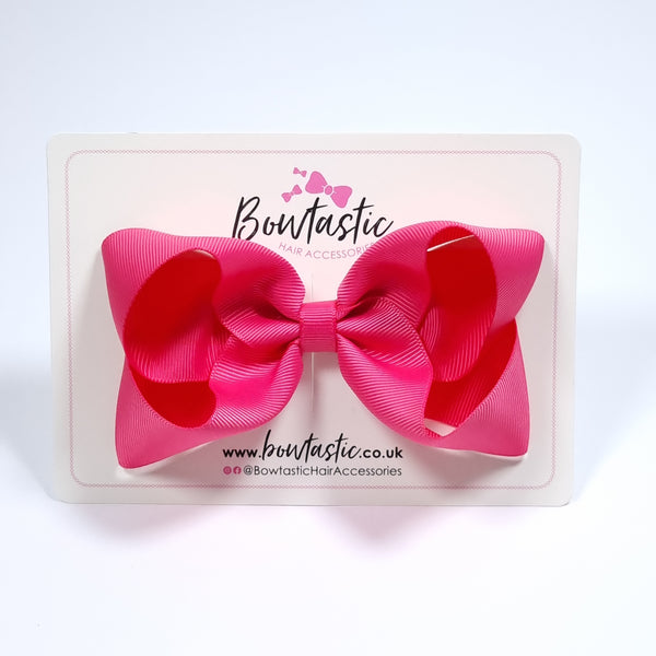 4.5 Inch Bow - Camellia Rose