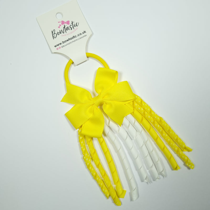 3 Inch Pinwheel Corker Bobble - Yellow & White Gingham