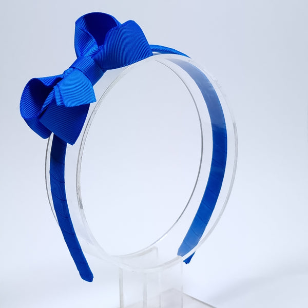 3 Inch Bow Alice Band - Royal Blue