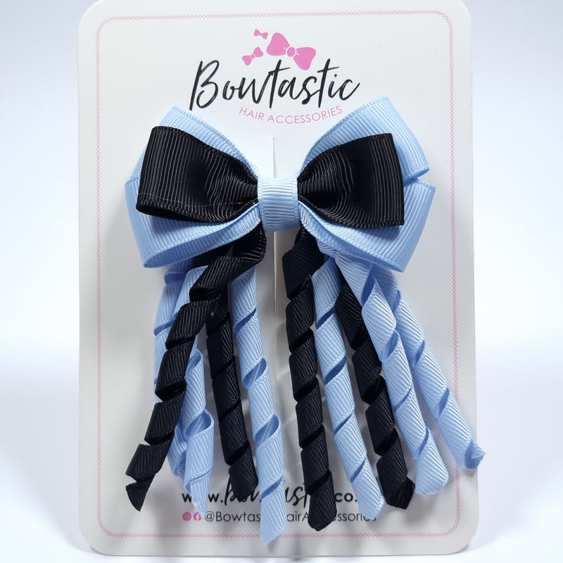 3 Inch Bow Corker Bow - Black & Bluebell