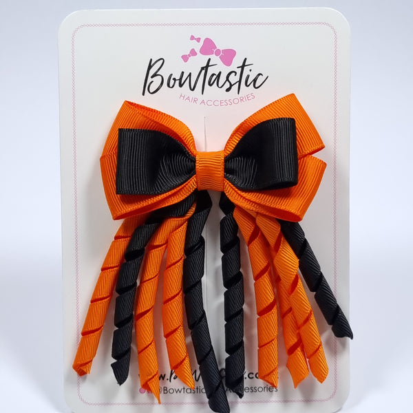 3 Inch Bow Corker Bow - Black & Orange