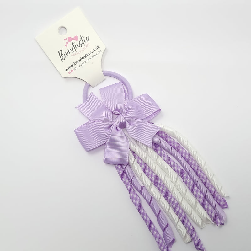 3 Inch Pinwheel Corker Bobble - Lilac & White Gingham