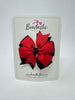 3 Inch Pinwheel Bow - Red & Black