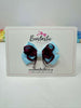 3 Inch Flat Bow - Navy & Blue Topaz
