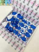School Bundle - 3 Inch Bows - Clips & Bobbles - Royal Blue & White
