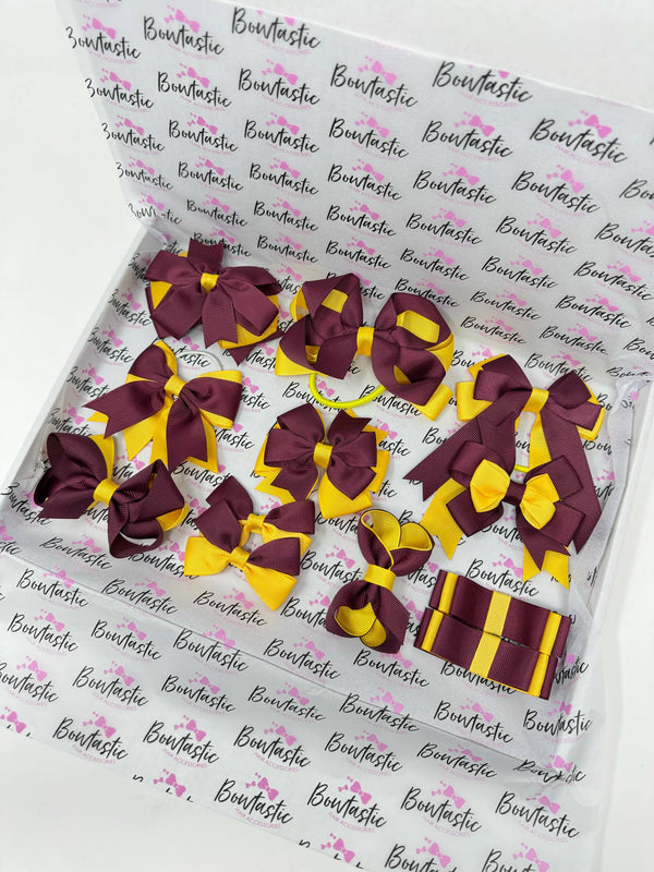 Surprise School Bundle - Burgundy & Yellow Gold - 12 Items
