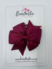 3 Inch Pinwheel Bow Thin Elastic - Wine