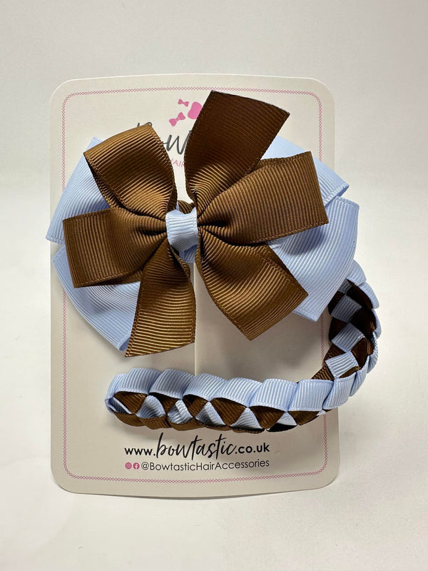 4 Inch Bow Bun Wrap - Turtan & Bluebell