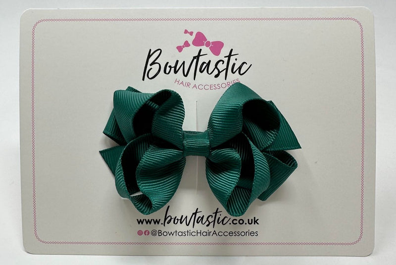 3.25 Inch Double Bow - Hunter Green