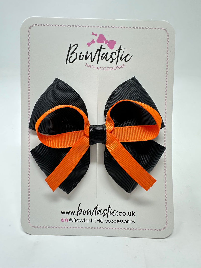 3.5 Inch Flat Bow - Black & Orange