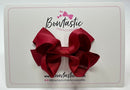 3.25 Inch Double Bow - Scarlet Red