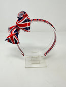 4 Inch Bow Alice Headband - Union Jack